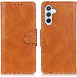 Mobigear Classy Samsung Galaxy A54 Hülle Klapphülle Geldbörse - Cognac