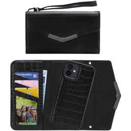 Mobilize Elegant Magnet iPhone 12 Pro Hülle Abnehmbare 2in1 Clutch - Black Croco