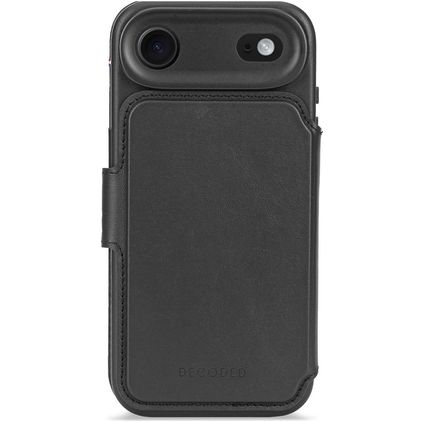 Decoded Detachable Wallet iPhone Air MagSafe Hülle Echtes Leder Abnehmbare 2in1 Klapphülle Geldbörse - Schwarz