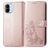 Mobigear Clover Xiaomi Redmi A1 4G Hülle Klapphülle Geldbörse - Roségold