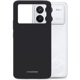 Mobilize Rubber Gelly POCO F6 Pro Hülle Flexibles TPU Backcover - Matt Black