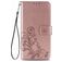 Mobigear Wallet Book Case Rose Gold Flower Samsung Galaxy A42