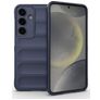 Mobigear Bumpy Samsung Galaxy S25 Hülle Flexibles TPU Backcover - Dunkelblau