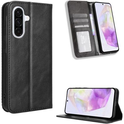 Mobigear Sensation Samsung Galaxy A56 Hülle Klapphülle Geldbörse - Schwarz