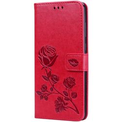 Mobigear Roses Samsung Galaxy A9 (2018) Hülle Klapphülle Geldbörse - Rot