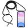 Mobigear Lanyard iPhone 11 TPU (flexibel) Handykette - Transparent / Schwarz