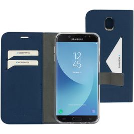 Mobiparts Classic Wallet Samsung Galaxy J7 (2017) Hülle Klapphülle Geldbörse - Blau