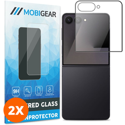 Mobigear Premium Samsung Galaxy Z Flip 7 Panzerglas Gehärtetes Glas Displayschutz - Hüllenfreundlich - Schwarz (2er Pack)
