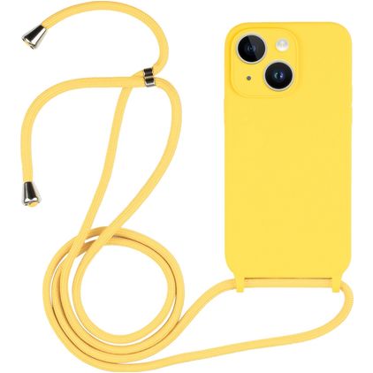 Mobigear Lanyard iPhone 15 Silikon Handykette - Gelb