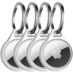 ITSkins AirCover Apple AirTag Hülle Flexibles TPU Schlüsselanhänger - Weiß
