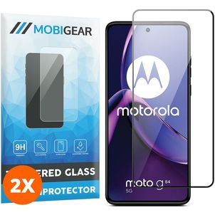 Mobigear Premium Motorola Moto G84 Panzerglas Gehärtetes Glas Displayschutz - Hüllenfreundlich (2er Pack)