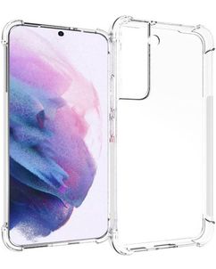 Mobigear Cushion Durchsichtig Samsung Galaxy S22 Hülle Flexibles TPU Backcover Stoßfest - Transparent