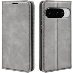 Mobigear Retro Slim Google Pixel 10 Hülle Klapphülle Geldbörse - Grau