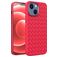 Mobigear Woven iPhone 14 Plus Hülle Flexibles TPU Backcover - Rot