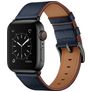 Mobigear Firenze Leder Apple Watch Armband Dornschließe - 49/46/45/44 mm - Dunkelblau