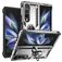 Mobigear Armor Ring Samsung Galaxy Z Fold 4 Hülle Hardcase Backcover Stoßfest mit Ringhalter - Silber