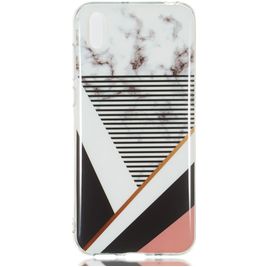 Mobigear Marble Huawei Y5 (2019) Hülle Flexibles TPU Backcover - Stripes