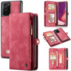 Caseme 008 Samsung Galaxy Note 20 Ultra Hülle Abnehmbare 2in1 Klapphülle Geldbörse - Rot