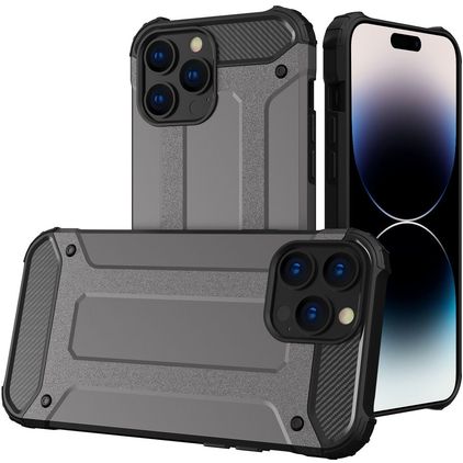 Mobigear Outdoor iPhone 14 Pro Max Hülle Hardcase Backcover Stoßfest - Grau