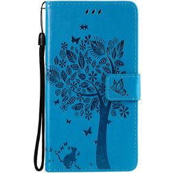 Mobigear Tree Samsung Galaxy S21 Ultra Klapphülle Portemonnaie - Blau