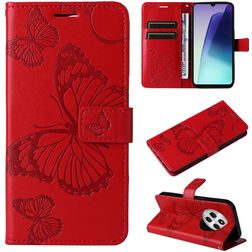 Mobigear Butterfly Xiaomi Redmi 14C Klapphülle Portemonnaie - Rot