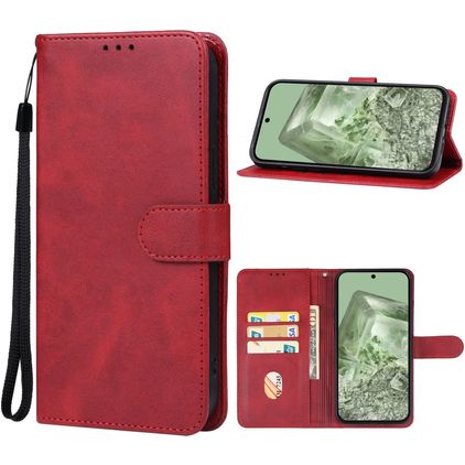 Mobigear Wallet Google Pixel 8a Hülle Klapphülle Geldbörse - Rot