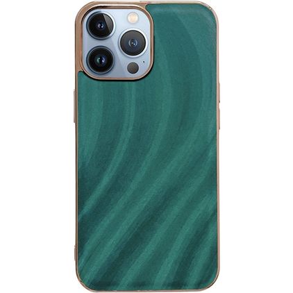 Mobigear Wavy iPhone 14 Pro Hülle Hardcase Backcover - Grün