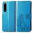 Mobigear clover Sony Xperia 5 IV Hülle Klapphülle Geldbörse - Blau