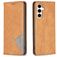 Mobigear Rhombus Slim Samsung Galaxy S24 FE Hülle Klapphülle - Cognac