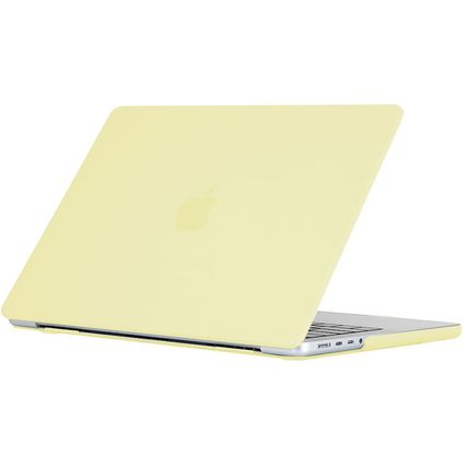 Mobigear Cream Matte MacBook Pro 16 Zoll (2021-2026) Hardcase Hülle MacBook Case - Gelb - Model A2485 / A2780 / A2991 / A3186 / A3428 / A3429