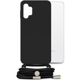 Mobilize Lanyard Gelly Samsung Galaxy A32 5G Flexibles TPU Handykette - Schwarz