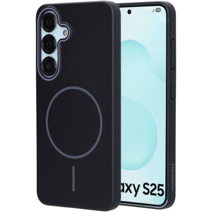 Mobiparts Slim Line Samsung Galaxy S25 MagSafe Hülle Hardcase Backcover - Onyx Black