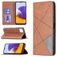 Mobigear Rhombus Slim Samsung Galaxy A22 5G Hülle Klapphülle - Braun