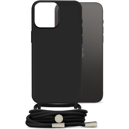 Mobilize Lanyard Gelly iPhone 14 Pro Max Flexibles TPU Handykette - Schwarz