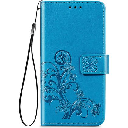 Mobigear Clover Samsung Galaxy A32 4G Hülle Klapphülle Geldbörse - Blau
