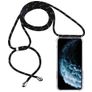 Mobigear Lanyard iPhone 11 Pro Max TPU (flexibel) Handykette - Transparent / Schwarz