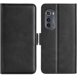 Mobigear Slim Magnet Motorola Edge (2022) Hülle Klapphülle Geldbörse - Schwarz