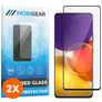 Mobigear Premium Samsung Galaxy A82 5G Panzerglas Gehärtetes Glas Displayschutz - Hüllenfreundlich - Schwarz (2er Pack)