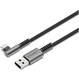 Cygnett Angled Braided USB-A auf USB-C Kabel 1 Meter - Schwarz