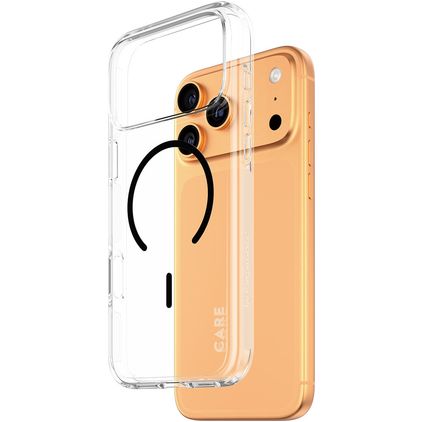 CARE by PanzerGlass Flagship iPhone 17 Pro Max MagSafe Hülle Hardcase Backcover - Transparent / Schwarz