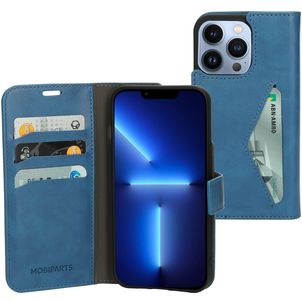 Mobiparts Classic Wallet iPhone 13 Pro Hülle Klapphülle Geldbörse - Steel Blue
