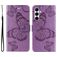 Mobigear Butterfly Samsung Galaxy A26 Hülle Klapphülle Geldbörse - Lila