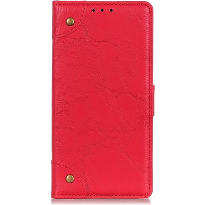Mobigear Ranch LG K50s Hülle Klapphülle Geldbörse - Rot
