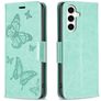 Mobigear Butterfly Samsung Galaxy S23 FE Hülle Klapphülle Geldbörse - Grün