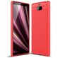Mobigear Brushed Slim Sony Xperia 10 Plus Hülle Flexibles TPU Backcover - Rot