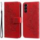 Mobigear Flowers Samsung Galaxy S23 Plus Hülle Klapphülle Geldbörse - Rot