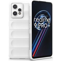 Mobigear Bumpy Realme 9 Pro Plus Hülle Flexibles TPU Backcover - Weiß