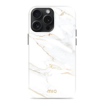 MIO iPhone 15 Pro MagSafe Hardcase Backcover - White Marble