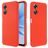 Mobigear Rubber Touch OPPO A17 Silikon Hülle Backcover - Rot