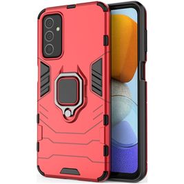 Mobigear Armor Ring Samsung Galaxy M23 Hülle Hardcase Backcover Stoßfest mit Ringhalter - Rot